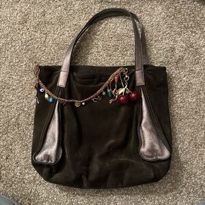 Beautiful Brown Suede Tote Bag